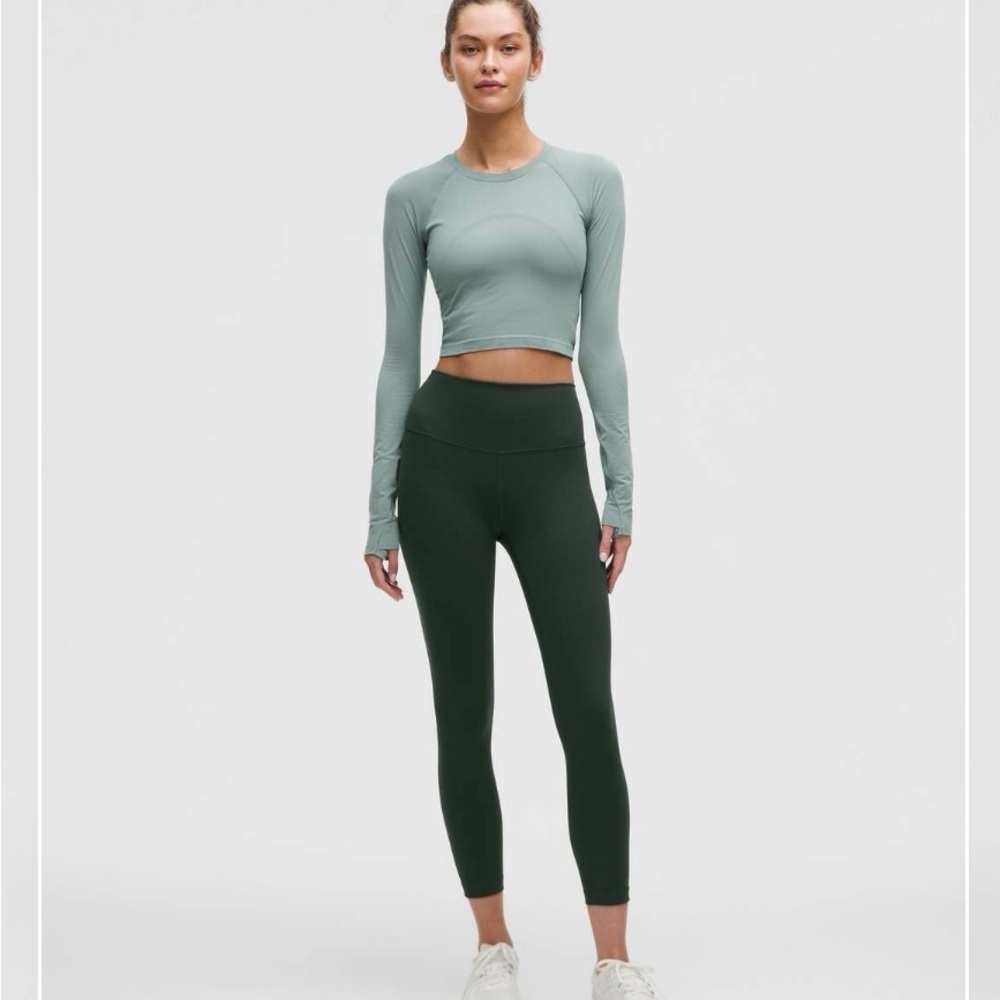 NWT Lululemon Wunder Train High Rise Crop 📣FOREST GREEN📣